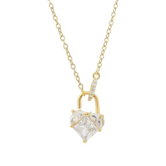 Diamond Lock Necklace