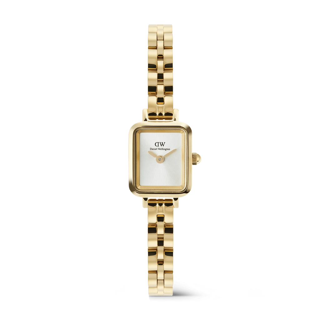 Daniel Wellington Quadro Mini Arch 3-link White Sunray Gold
