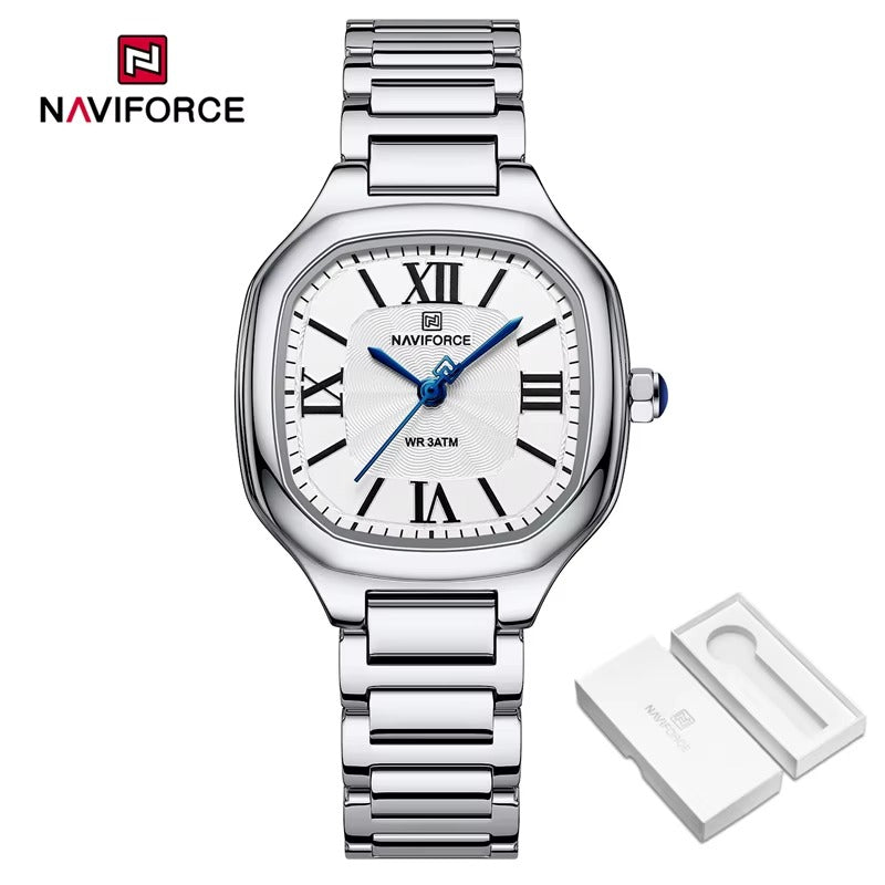 NAVIFORCE 5042 Stainless Steel Private Label Women Watches High Quality Japan Movt Quartz Wristwatch Classic Retro Style