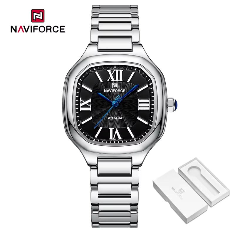 NAVIFORCE 5042 Stainless Steel Private Label Women Watches High Quality Japan Movt Quartz Wristwatch Classic Retro Style