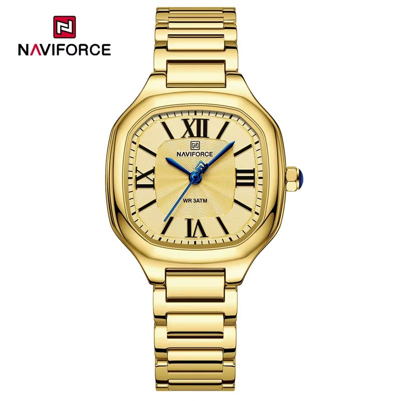 NAVIFORCE 5042 Stainless Steel Private Label Women Watches High Quality Japan Movt Quartz Wristwatch Classic Retro Style